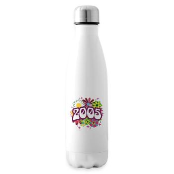 Rétro Groovy Année 2005 Femme 20 Ans Anniversaire - Bouteille isotherme - blanc - Droite