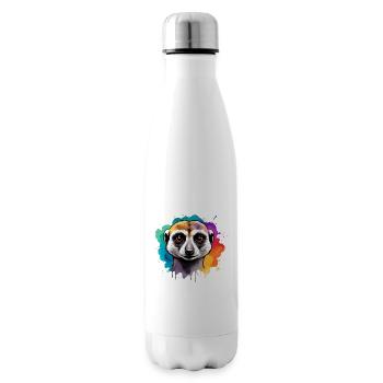 Erdmännchen in Aquarellfarben, Savannenfarbe - Isolierflasche - Weiß - Rechts