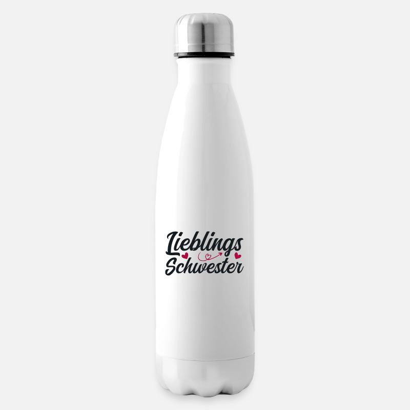 Lieblingsschwester Geschenk Geschenkidee Schwester - Isolierflasche - Weiß