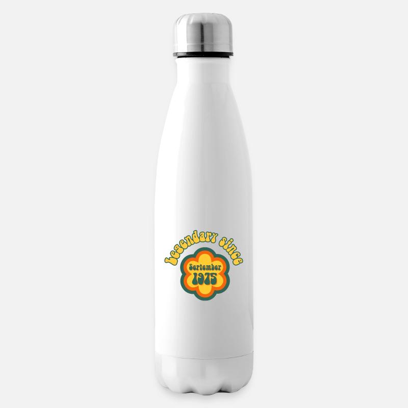 Legendary since September 1975 Geburtstag Retro - Isolierflasche - Weiß
