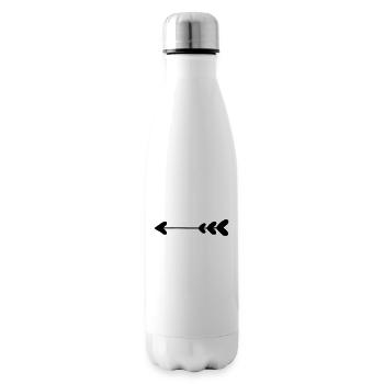 Arrow shape for the proof of love - Insulated Water Bottle - white - Right