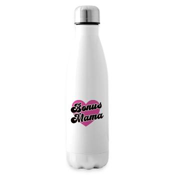 Bonus Mama Herz Bonusmutter Bonusmama Mamas Danke - Isolierflasche - Weiß - Rechts