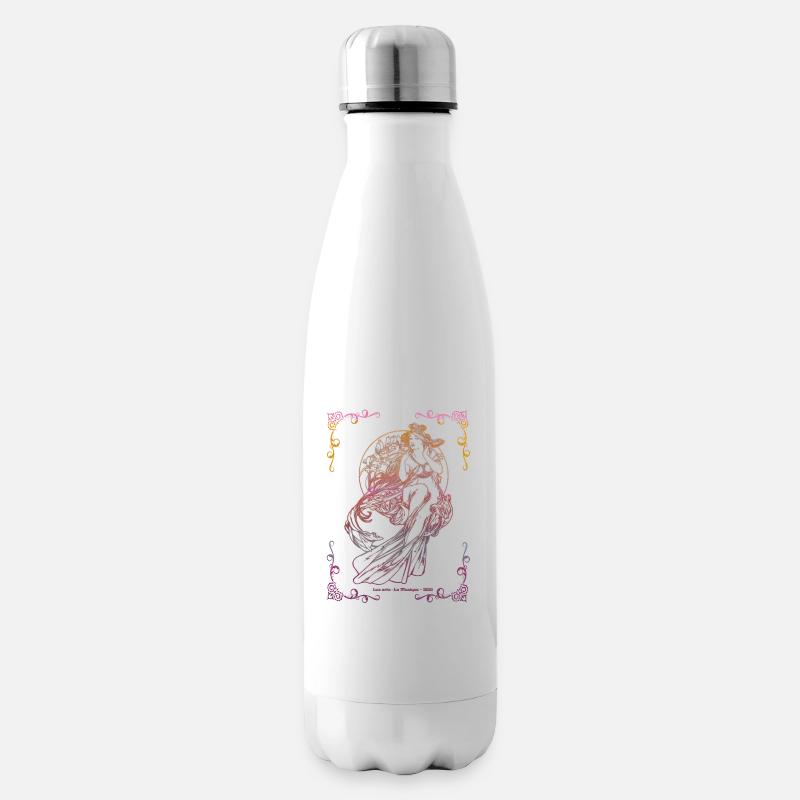 Alfons Mucha - Insulated Water Bottle - white