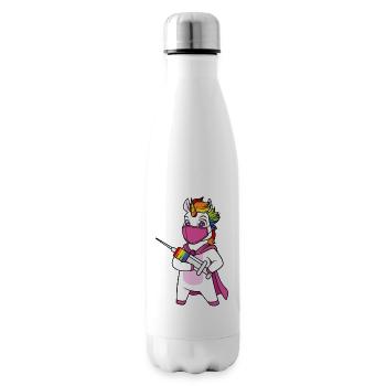 Vaccinated Unicorn Immunicorn - Insulated Water Bottle - white - Right