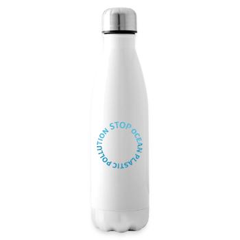 Stop Ocean Plastic Verschmutzungsdesign Für Das - Isolierflasche - Weiß - Rechts
