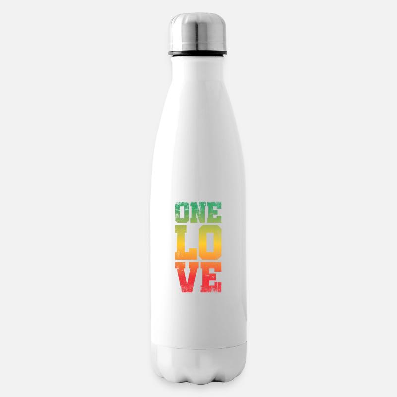 A Love Design For Reggae Rasta - Insulated Water Bottle - white
