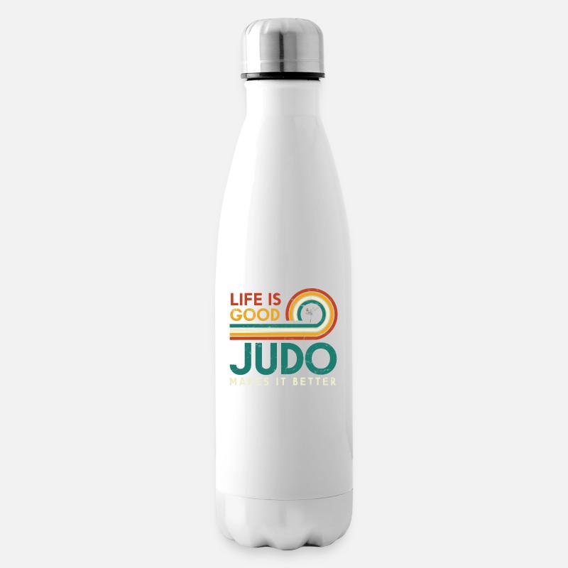 Life is good, judo makes it better - Insulated Water Bottle - white