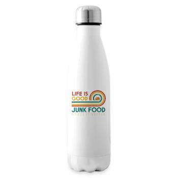 Das Leben Ist Gut Junk-food Macht Es Besser Für - Isolierflasche - Weiß - Rechts