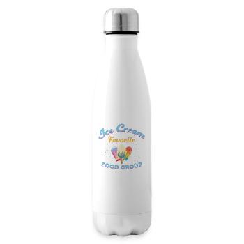 Ice cream is my favorite food group - Insulated Water Bottle - white - Right