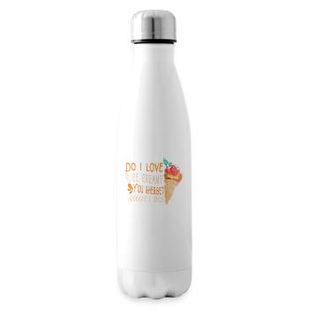 Love I Ice Cream, You Sorbet, The Me For - Bouteille isotherme - blanc - Droite