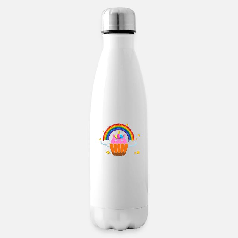 Einhorn Cupcake Für Bäcker Oder Backfans - Isolierflasche - Weiß