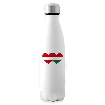 Autriche Hongrie Flag Heart - Bouteille isotherme - blanc - Droite