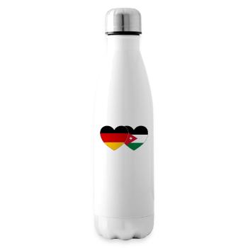 Deutschland Jordanien Flagge Herz breit - Isolierflasche - Weiß - Rechts