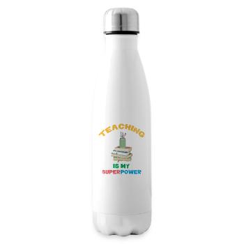 Teaching is my superpower design for teachers - Insulated Water Bottle - white - Right