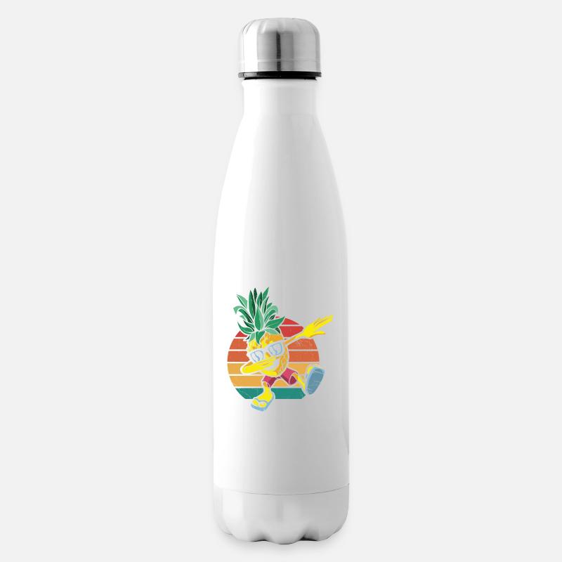 Dabbing Pineapple Lunettes de soleil Design pour le - Bouteille isotherme - blanc