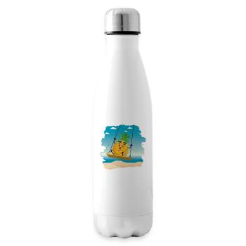 Ananas-schaukel-design Für Strandliebhaber Ananas - Isolierflasche - Weiß - Rechts
