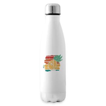 Ananas-schaukel-retro-design Für Strandliebhaber - Isolierflasche - Weiß - Rechts