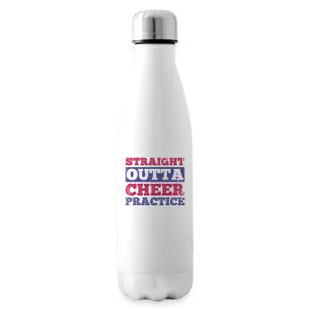 Straight Outta Cheer Practice for Cheerleaders - Insulated Water Bottle - white - Right