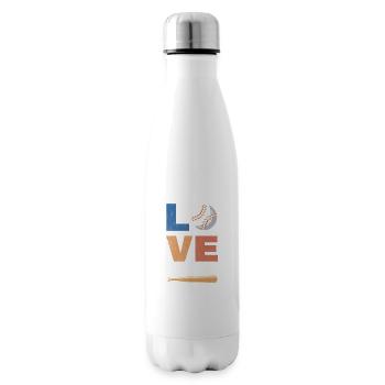 Ich Liebe Softball-design Für Baseball - Isolierflasche - Weiß - Rechts