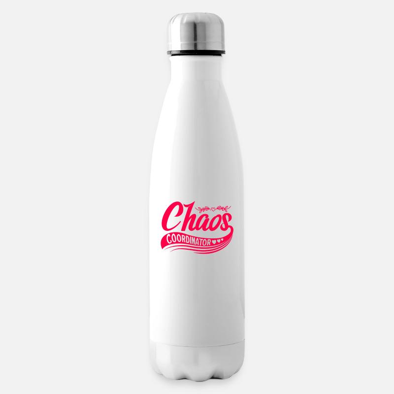 Chaos Coordinator - Insulated Water Bottle - white