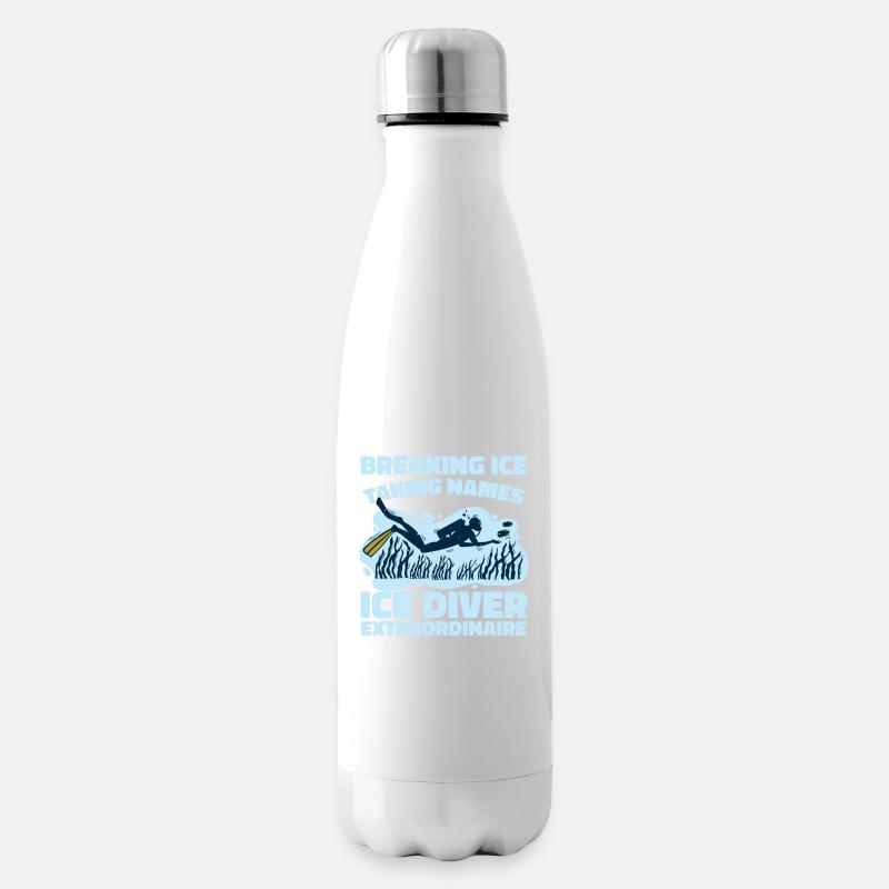 Eis Brechen Namen Nehmen, Eistaucher - Isolierflasche - Weiß