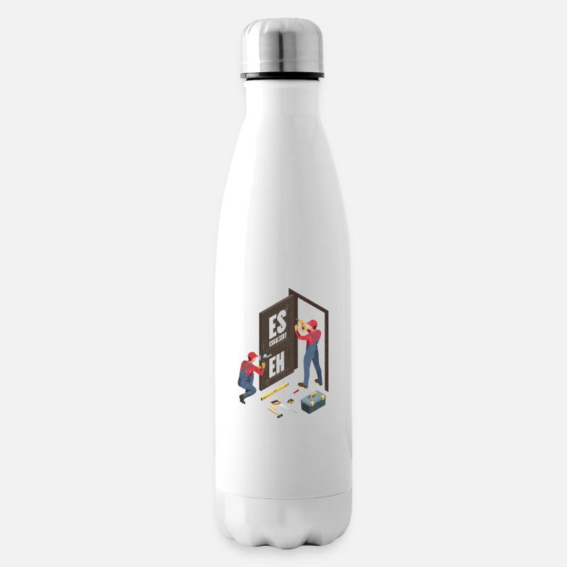 Es Eskaliert Eh Handwerker - Isolierflasche - Weiß