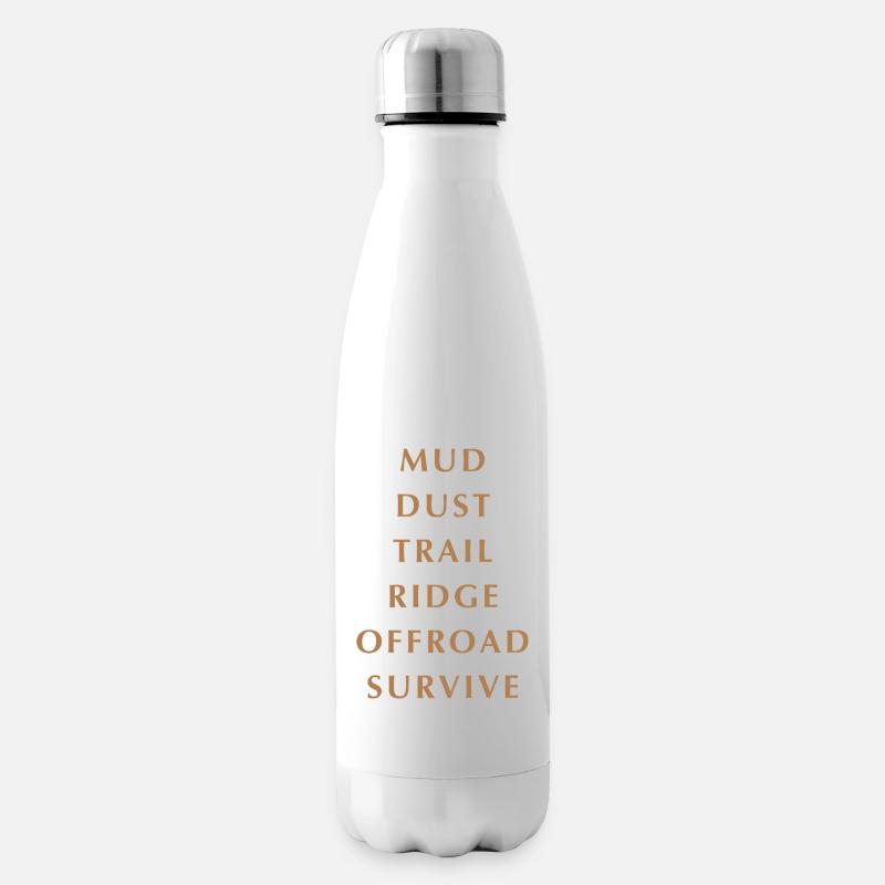 Shoulder writing - Insulated Water Bottle - white