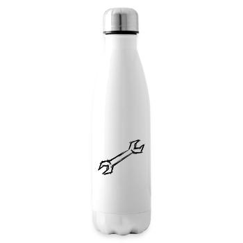 Clé, dessinée à la main - Bouteille isotherme - blanc - Droite