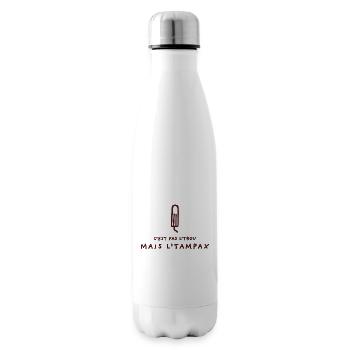C'est pas l'trou mais l'tampax - Humour Beauf - Bouteille isotherme - blanc - Droite