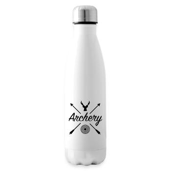 Archery Logo2 Black - Insulated Water Bottle - white - Right
