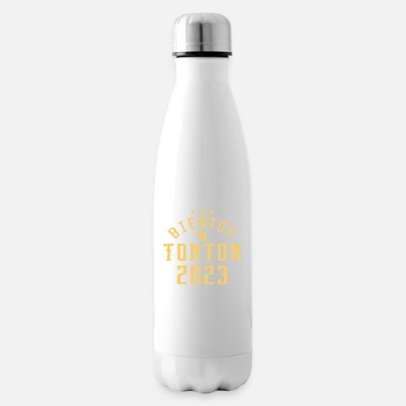 Annonce grossesse bientôt Tonton 2023 - Bouteille isotherme - blanc