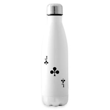 Cross Jack Boy Costume Jeu de cartes de cartes - Bouteille isotherme - blanc - Droite