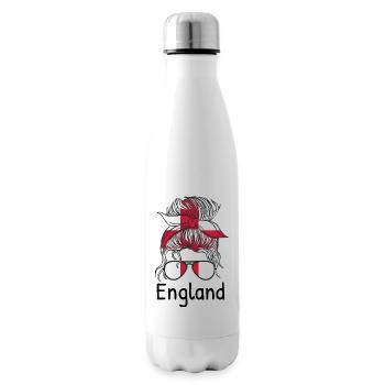 England Flagge Vintage Englische Fahne Used Look - Isolierflasche - Weiß - Rechts