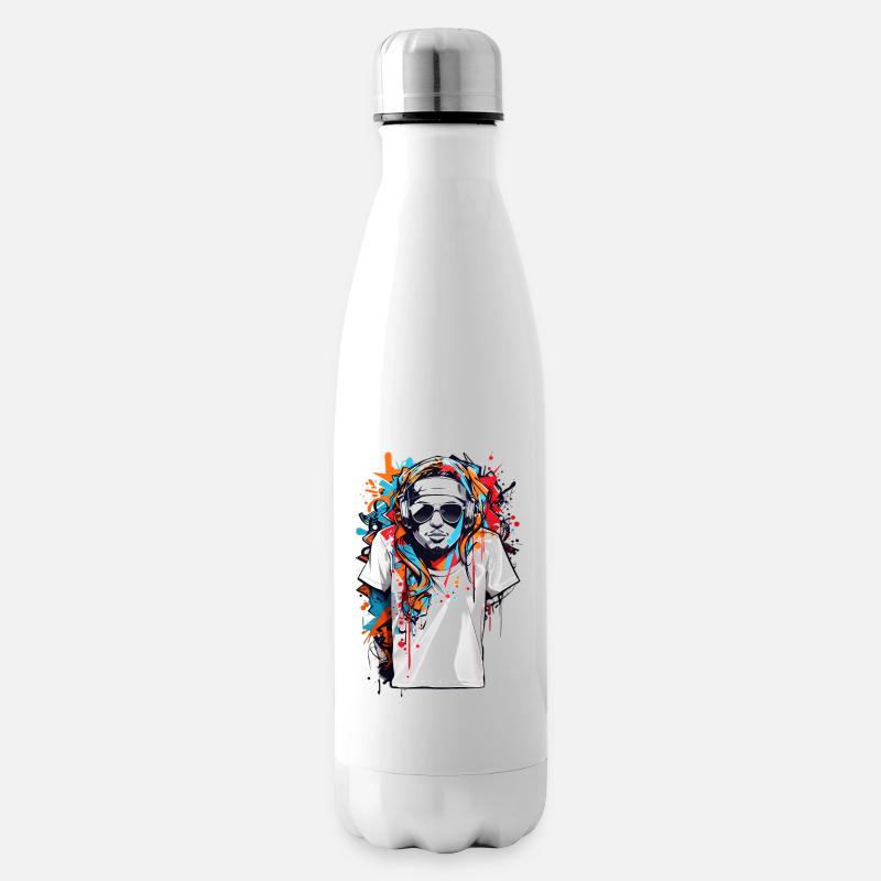 Abstrakte Hipster Kunst - Isolierflasche - Weiß