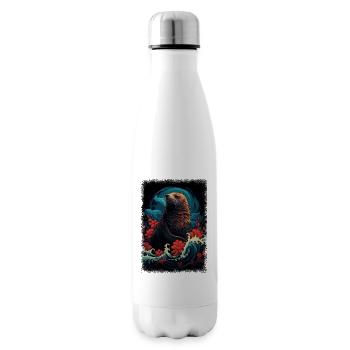 sweet digital art animal rights activists seals - Isolierflasche - Weiß - Rechts