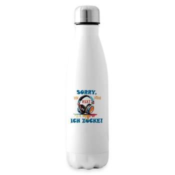 zocken - J’entends NIX - Bouteille isotherme - blanc - Droite