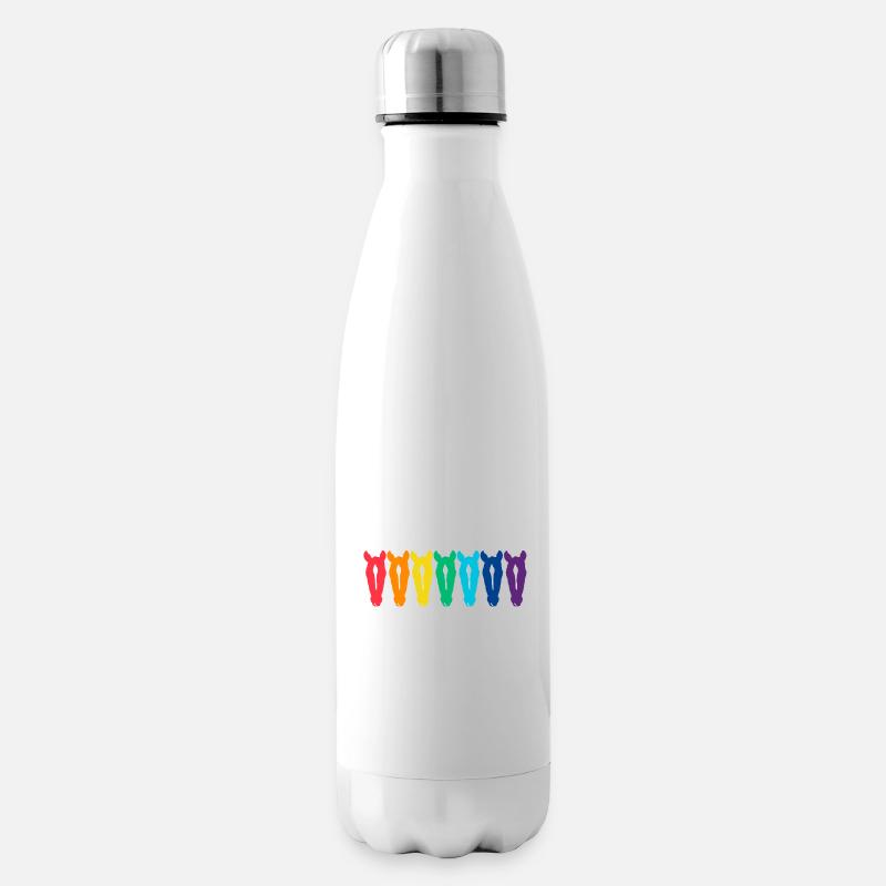 Amudy: Amadeus'Rainbow - Insulated Water Bottle - white