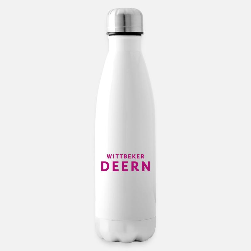 „Wittbeker Deern“ pink - Isolierflasche - Weiß