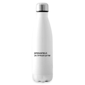 Springfield Illinois USA Koordinaten - Isolierflasche - Weiß - Rechts