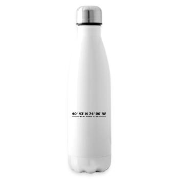 Coordonnées de la ville de New York - Bouteille isotherme - blanc - Droite