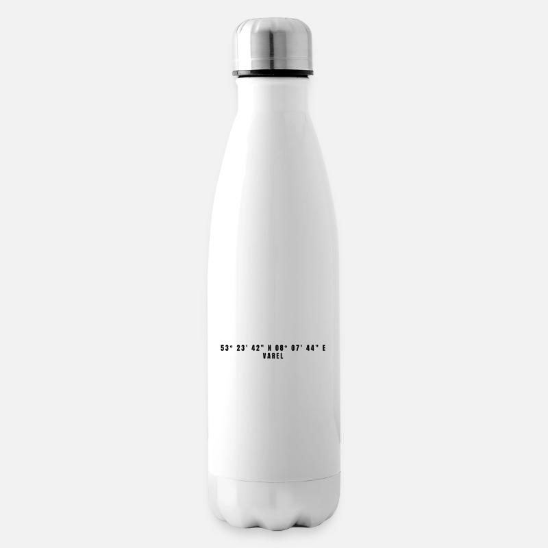 Varel Lower Saxony Coordinates - Insulated Water Bottle - white