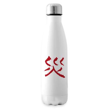 Desaster / Katastrophe (Auf Japanisch) ROT - Isolierflasche - Weiß - Rechts