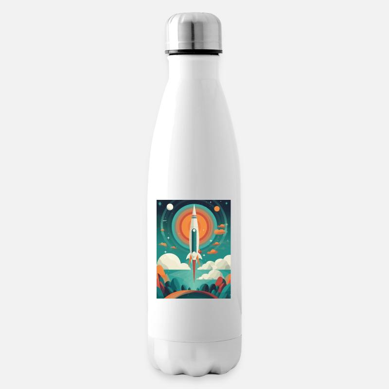 Rocket Launch Raketenstart - Insulated Water Bottle - white