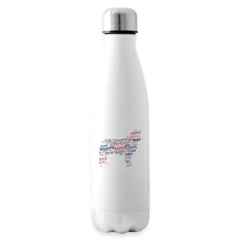 Agility Border Collie Wordcloud engl - Insulated Water Bottle - white - Right