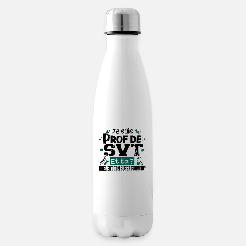 Prof Professeur SVT Sciences Vie Terre Métier - Bouteille isotherme - blanc