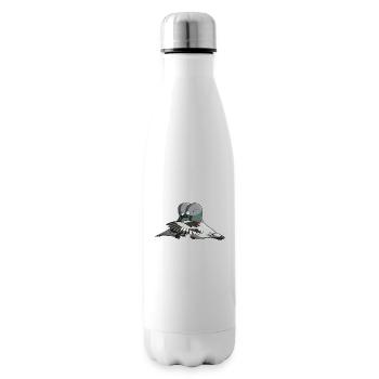 Sich umarmende Tauben - Isolierflasche - Weiß - Rechts