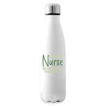 Cadeau Super Pouvoir Infirmière Infirmiere - Bouteille isotherme - blanc - Droite