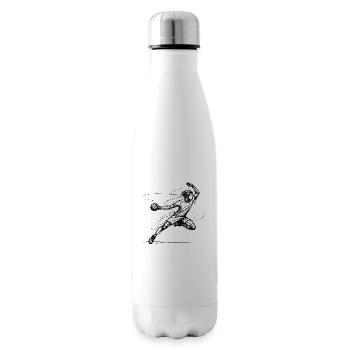 Handballer - dessin au trait - Bouteille isotherme - blanc - Droite