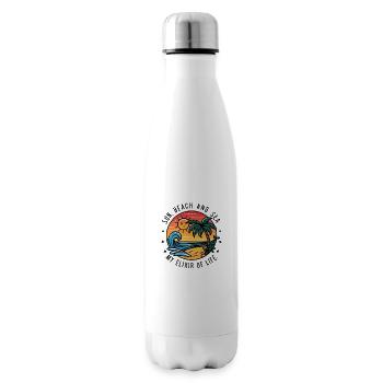Sun, beach and sea - my elixir of life - Insulated Water Bottle - white - Right