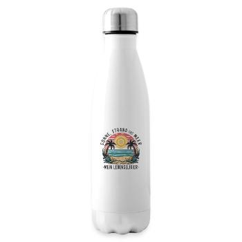 Sun, beach and sea - my elixir of life - Insulated Water Bottle - white - Right